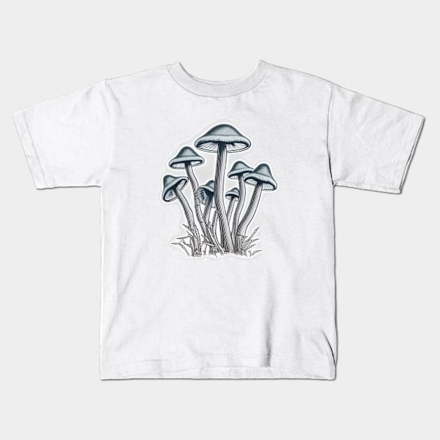 Fungi Fun: Cartoon Mushroom Print to Show Your Eco-Friendly Style 2 Kids T-Shirt by Greenbubble